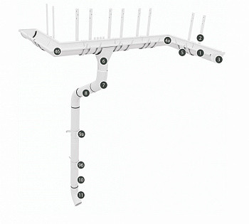 Металлический водосток GL 125х90 полный комплект, фото 1