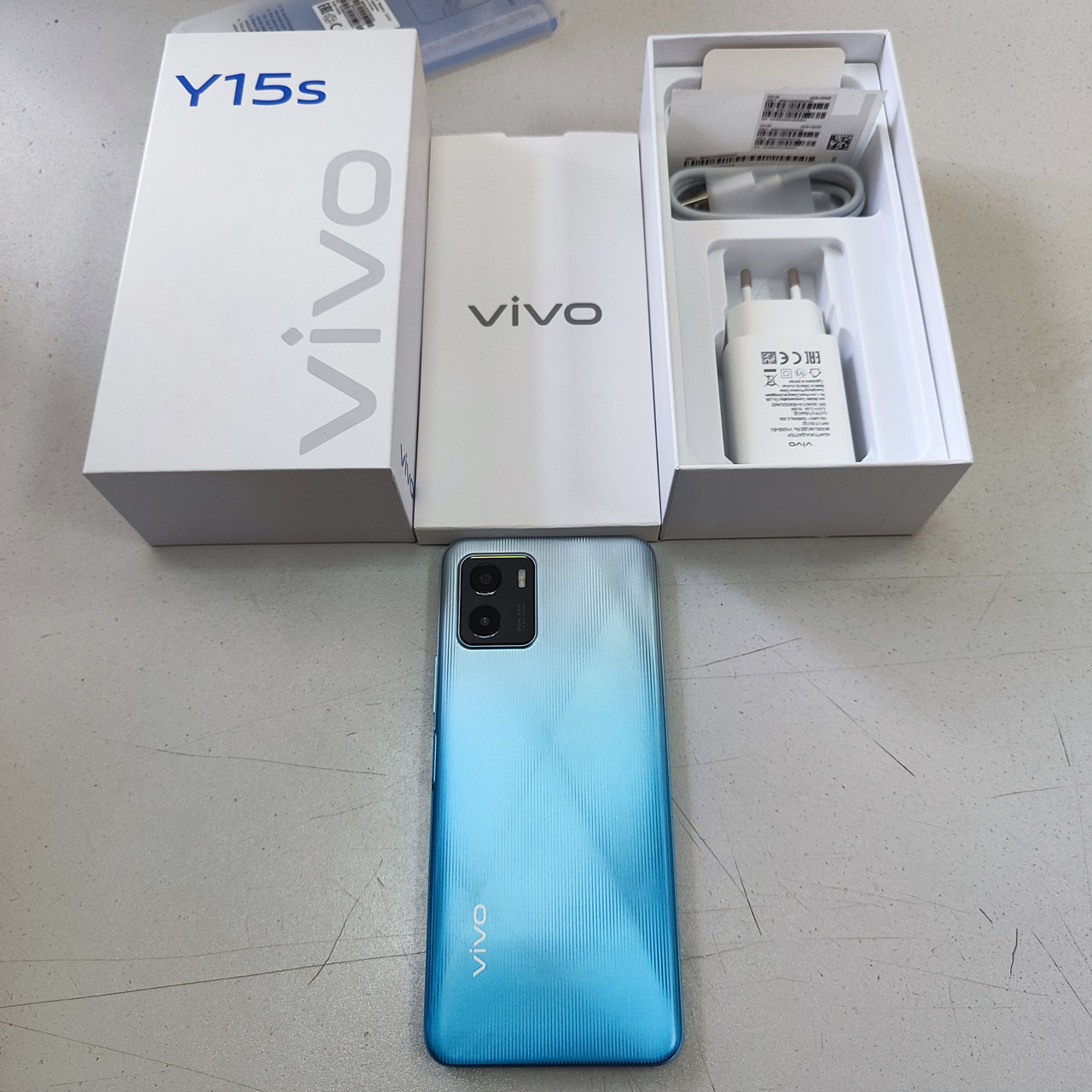 Смартфон vivo Y15s, Android 11/2.3GHz/3Gb RAM/32Gb ROM, 6.51",1600x720/Wi-Fi/BT/GPS,2xSIM,Wave Green - фото 1 - id-p116087744