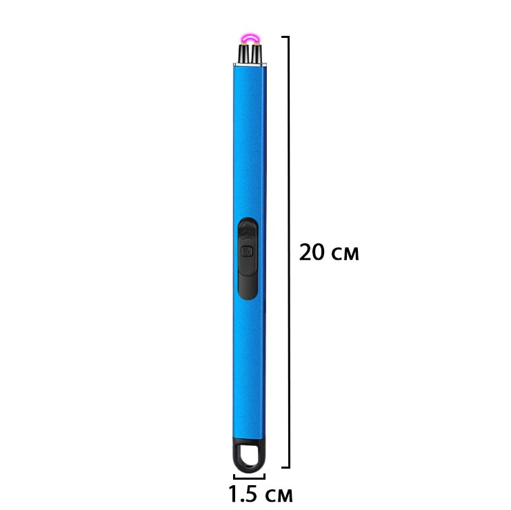 Электронная зажигалка с usb синяя арт JL 892-2 - фото 2 - id-p116087892