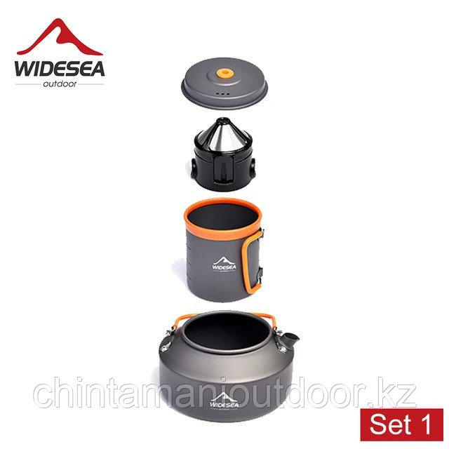 Набор посуды для кофе, чая, походов, кружка, чайник, фильтр - фото 1 - id-p116088052