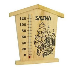 Термометр для сауны "Домик" 17х17 Kaidi