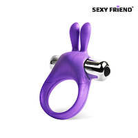 Эрекционное кольцо Love play от Sexy friend с вибрацией (30 мм.) фиолетовое