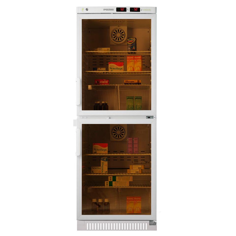 Холодильник ХФД-280 литров ПОЗИС (фармацевтический, две камеры, стеклянные двери) - фото 1 - id-p116098562