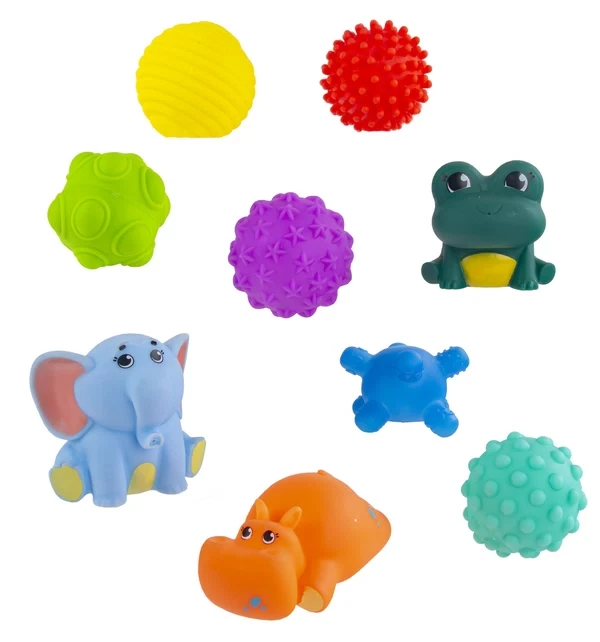 Набор тактильных мячиков и игрушек для ванны Happy Snail, 9 шт - фото 2 - id-p116098633