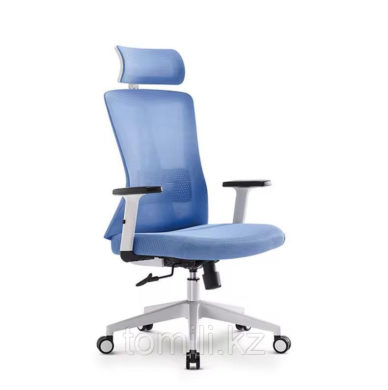 Кресло офисное, современный стиль (цвет: небесно-голубой) Синий - фото 1 - id-p116098696