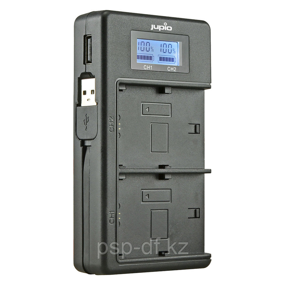 Двойное зарядное устройство Jupio USB Dedicated Duo Charger LCD для Sony NP-FZ100