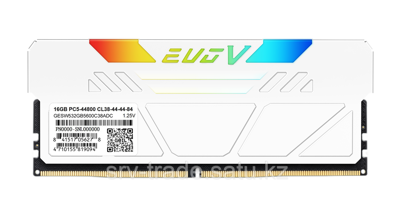 Оперативная память 32GB Kit (2x16GB) GEIL EVO V RGB 8000Mhz DDR5 PC5-64000 GESW532GB8000C38ADC White - фото 3 - id-p114908342