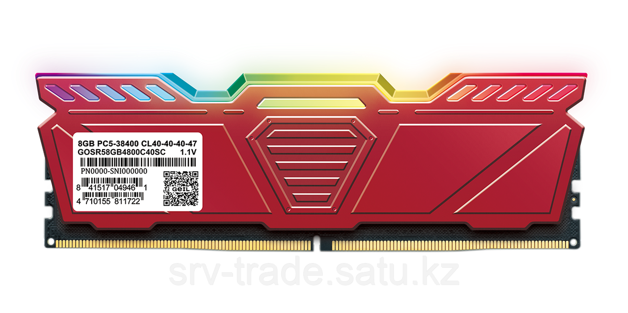 Оперативная память 32GB Kit (2x16GB)GEIL Polaris RGB 5200Mhz DDR5 PC5-41600 GOSR532GB5200C42DC Red - фото 4 - id-p114908747