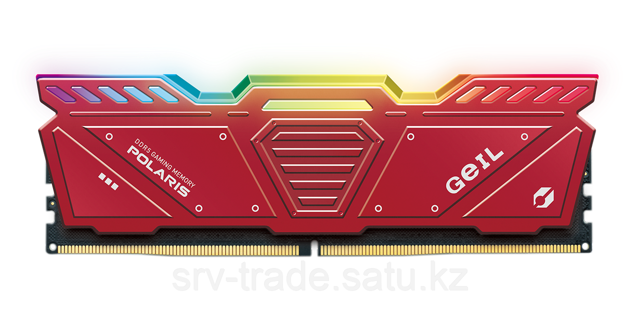 Оперативная память 32GB Kit (2x16GB) GEIL Polaris RGB 4800Mhz DDR5 PC5-38400 GOSR532GB4800C40DC Red - фото 3 - id-p114908749