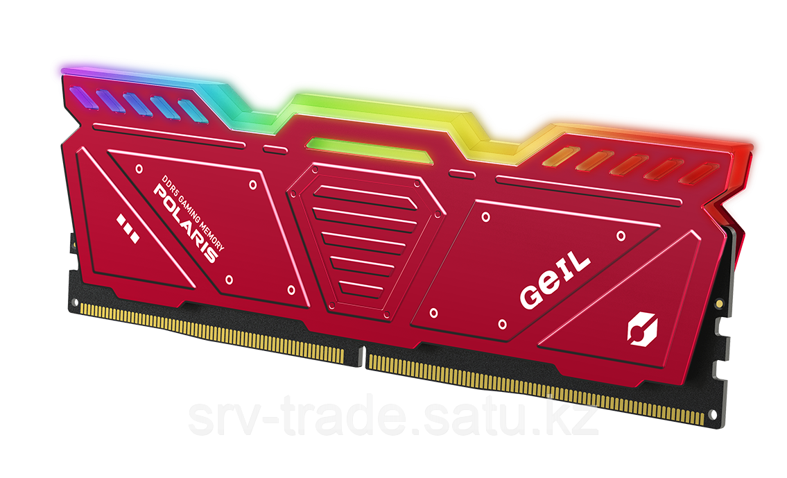 Оперативная память 32GB Kit (2x16GB) GEIL Polaris RGB 4800Mhz DDR5 PC5-38400 GOSR532GB4800C40DC Red - фото 5 - id-p114908749