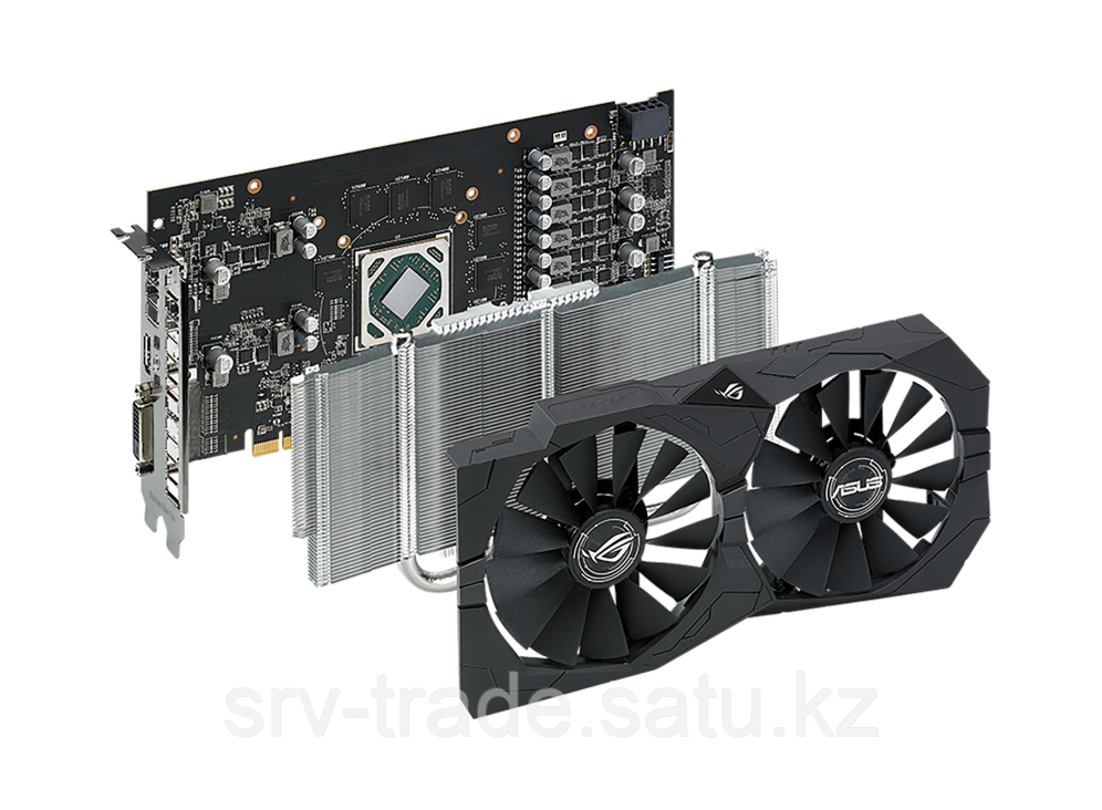 Видеокарта ASUS AMD Radeon RX 560 4GB GDDR5 128-bit HDMI DVI HDCP ROG-STRIX-RX560-4G-V2-GAMING - фото 4 - id-p114908771