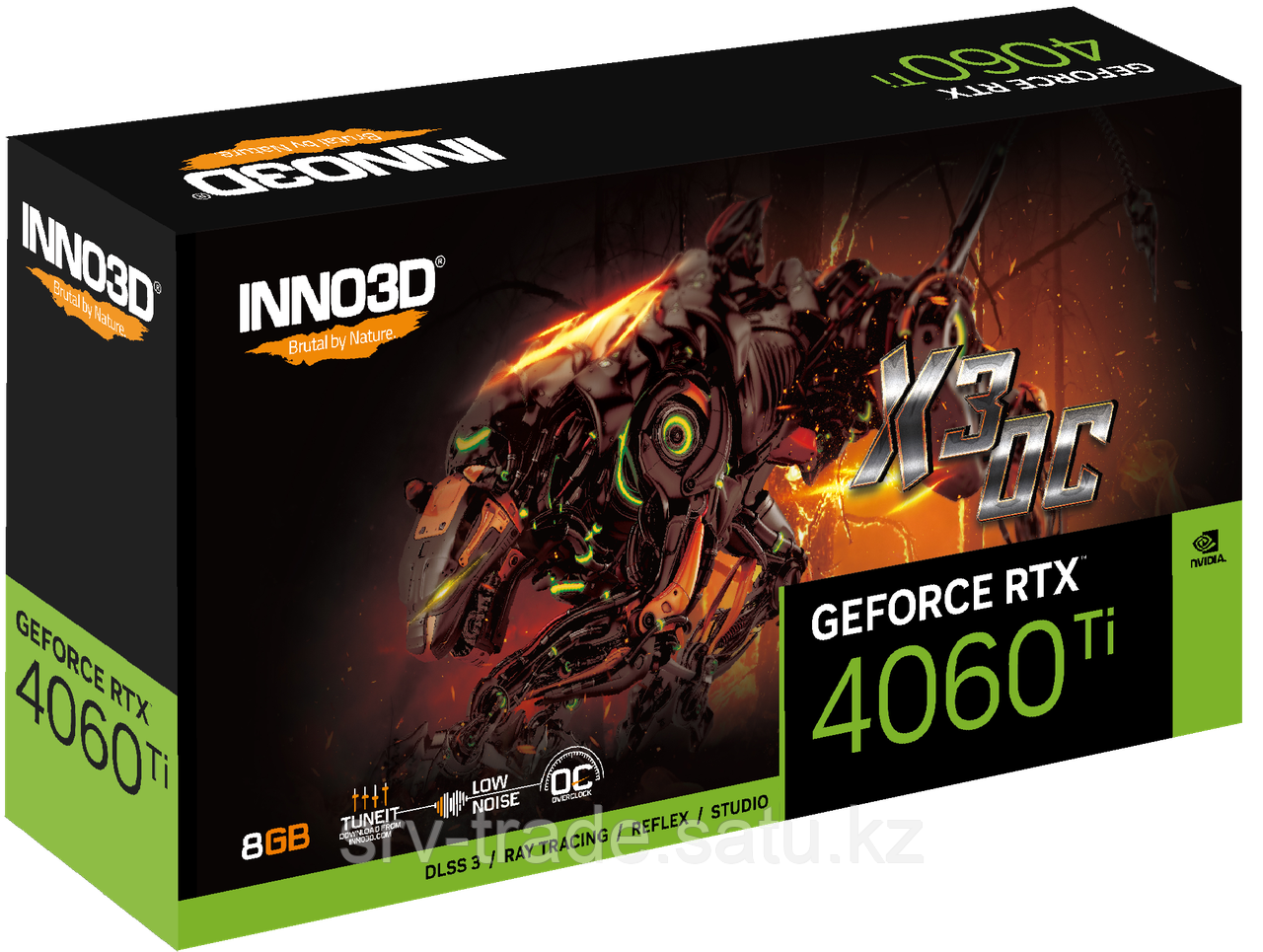 Видеокарта Inno3D GeForce RTX4060 Ti 8GB X3 OC, 8G GDDR6 128-bit HDMI 3xDP N406T3-08D6X-171153L - фото 2 - id-p114908775