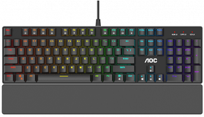 Механическая Игровая Клавиатура  AOC GK500, 104 клавиш, RGB кабель 1,8м, USB2.0 RED GK500DR2R