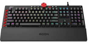 Механическая Игровая Клавиатура AOC AGK700 MX RED CHERRY RGB кабель 1,8м USB2.0 AGK700DR2R