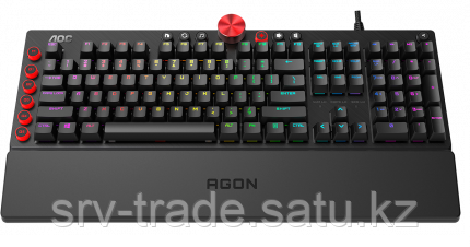Механическая Игровая Клавиатура AOC AGK700 MX RED CHERRY RGB кабель 1,8м USB2.0 AGK700DR2R - фото 1 - id-p114907542
