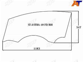 Стекло боковое опускное (Спереди/ Справа/ Цвет зеленый) Opel Astra GTC 09-15