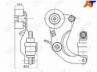 Натяжитель приводного ремня HONDA ACCORD VIII 2,0 08-/CIVIC(FD/K) 1,8 06-/CR-V III-IV 2,0 07-