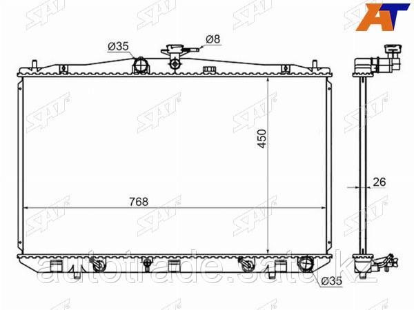 Радиатор Lexus RX270 10-15 / RX350 08-15 / RX450h 09-15 / Toyota Sienna 10-14 - фото 1 - id-p115828597