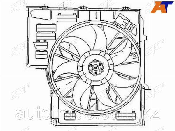 Диффузор радиатора в сборе BMW X5 99-05 - фото 1 - id-p115817107