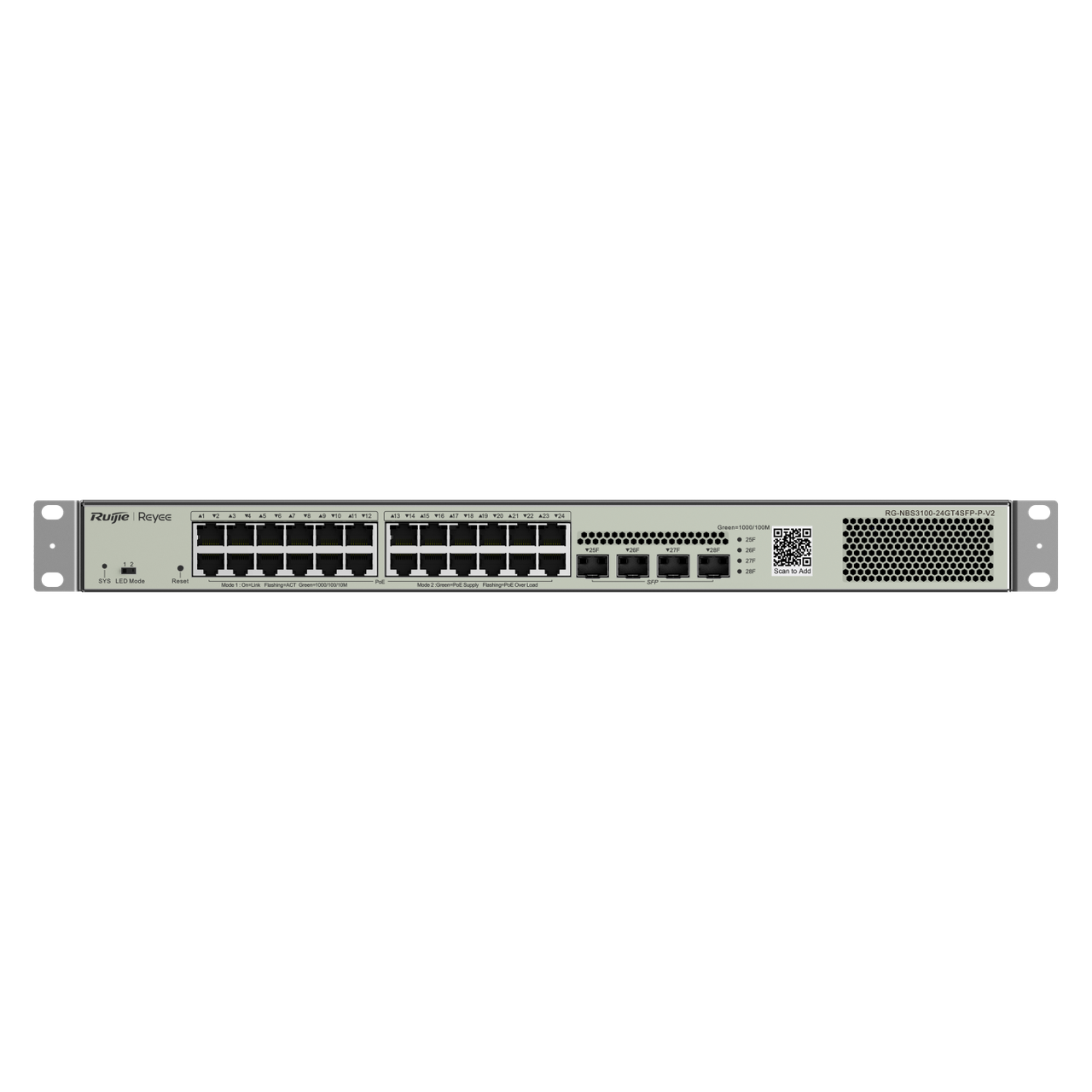 PoE Коммутатор Ruijie | Reyee RG-NBS3100-24GT4SFP-P-V2