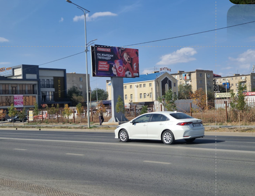 Реклама на билбордах: ул.Баймуханова (Автосалон «Вираж», перекресток Мурагер ТД)  Сторона – А