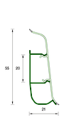 Плинтус Deconika напольный 55 мм