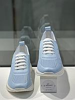 Кожаные женские кроссовки голубого цвета "Nemca". Качественная женская обувь., фото 4