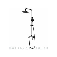 HAIBA HB24816-3 араластырғышы бар душ кабинасының тұғыры графит