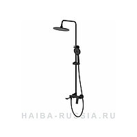 HAIBA HB24816-7 араластырғышы бар душ кабинасының тұғыры қара