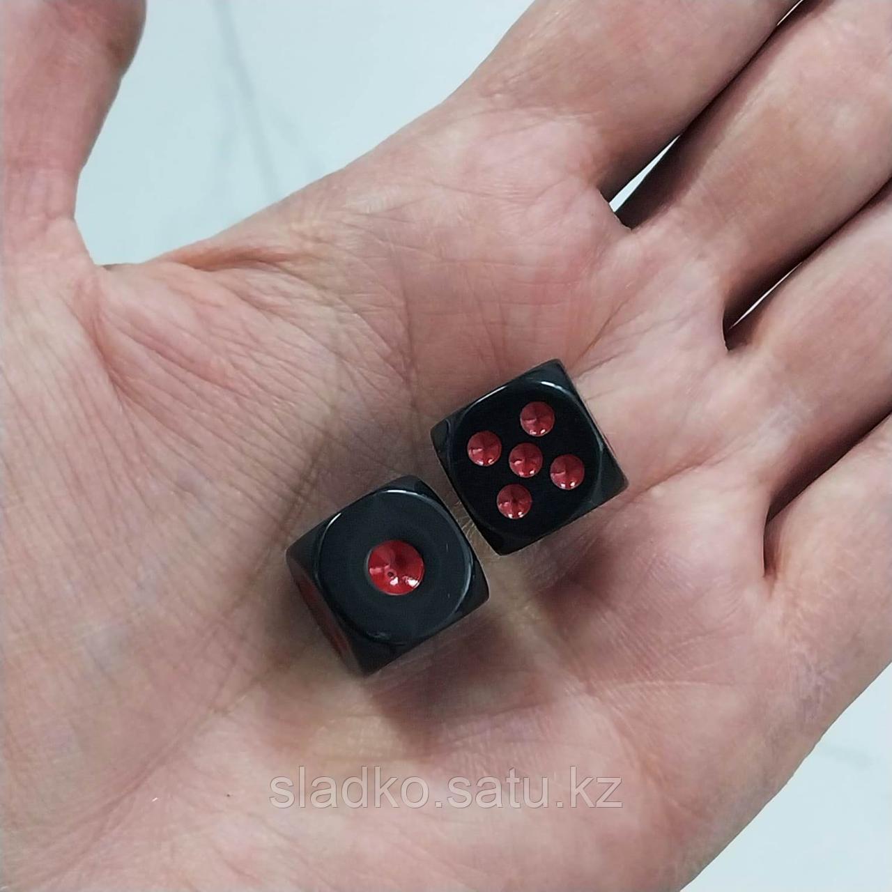 Кости игральные Зарики Кубики черные 1,4х1,4 см (красные точки) - фото 4 - id-p116133306