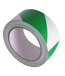 Бело-зеленая сигнальная лента 75ммХ50мкмХ250м