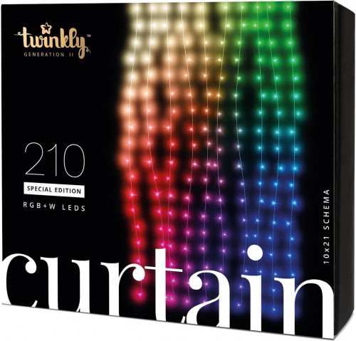 Twinkly Гирлянда Curtain 210 RGB+W LED Special Edition (TWW210SPP-TEU) - фото 3 - id-p116135093