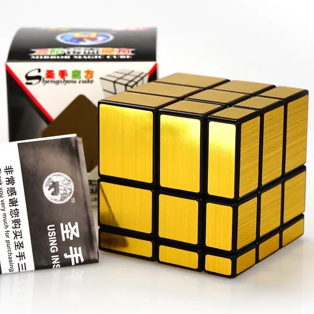 Кубик: рубика Зеркальный 3х3 Золото, Серебро, Черный | Shengshou