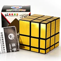 Кубик: рубика Зеркальный 3х3 золото, серебро, уголь | Shengshou