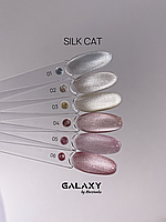 Набор гель-лаков Galaxy Silk cat, 6шт