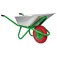 Тачка садовая (строительная) с PU колесом, грузоподъемность 180 кг, объем 90 л Сибртех