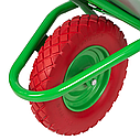 Тачка садовая - строительная с PU колесом, грузоподъемность 180 кг, объем 90 л Сибртех, фото 5