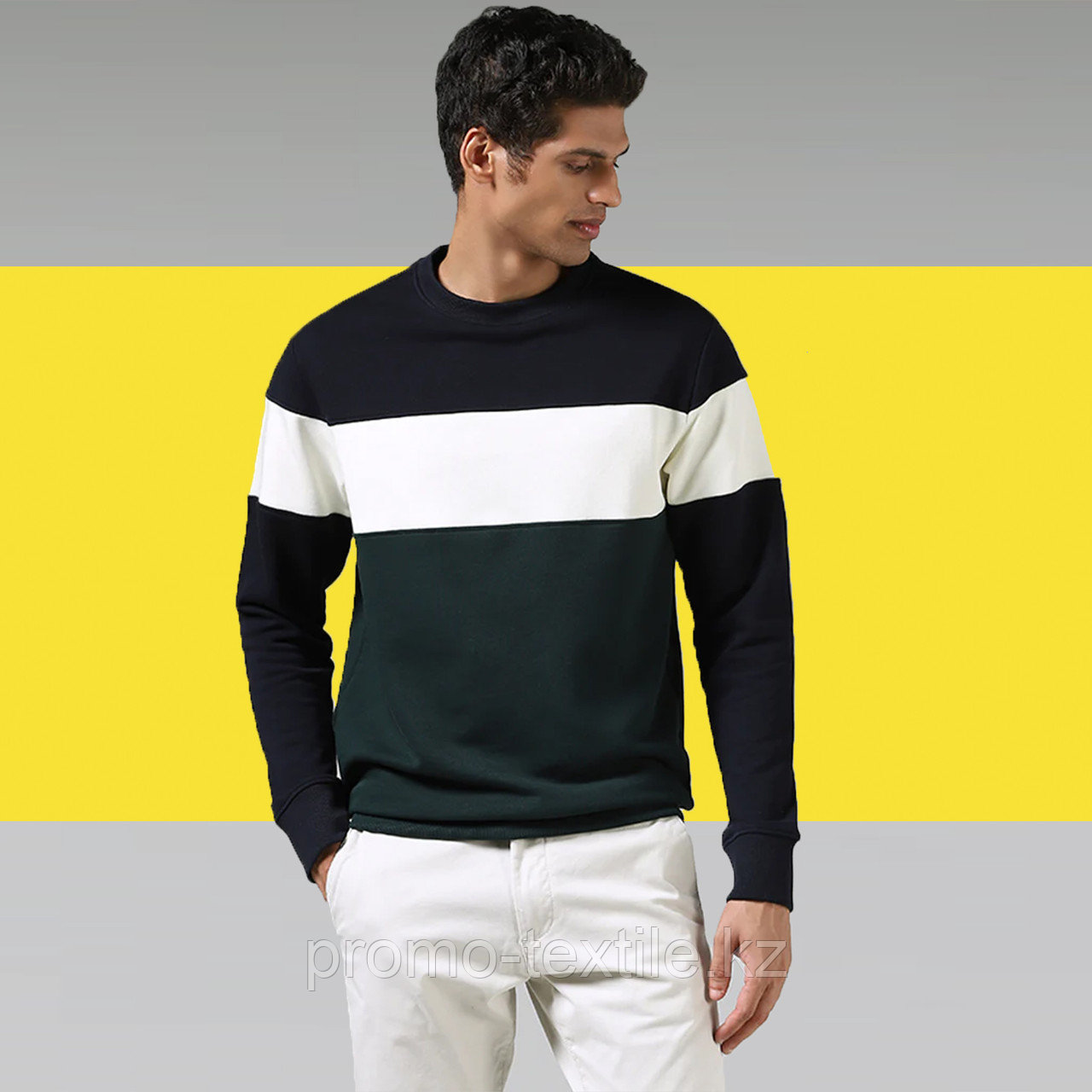 Свитшоты на заказ | Комбинированная кофта с длинным рукавом пошив - фото 1 - id-p116138567