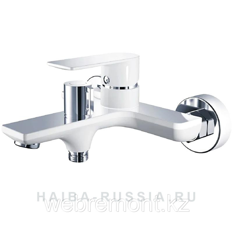 Смеситель для ванны HAIBA HB60505-8 хром-белый - фото 1 - id-p116138873