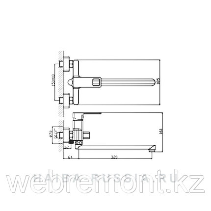 Смеситель для ванны HAIBA HB22615-7 черный, фото 2