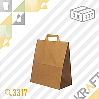 Қағаз қап Carry Bag, Крафт 240х140х280 (78гр) (300шт/уп)