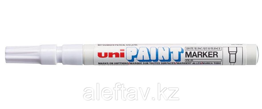Маркер перманентный Uni Paint PX-21 0,8-1,2 мм овальный, белый, фото 1
