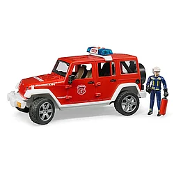 Брудер Внедорожник Jeep Wrangler Unlimited Rubicon Пожарная с фигуркой
