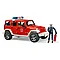 Брудер Внедорожник Jeep Wrangler Unlimited Rubicon Пожарная с фигуркой, фото 2