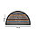 Грязезащитный придверный коврик полу круг 75*45 см коричневый в оранжевую полоску, фото 2