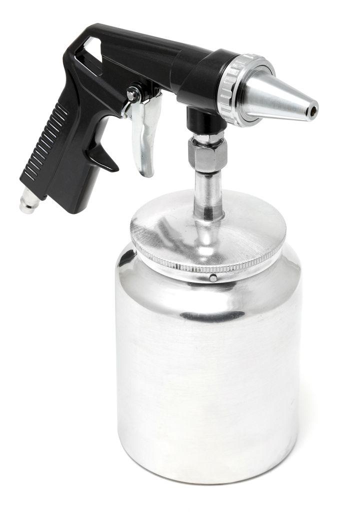 ROCKFORCE Пистолет пескоструйный пневматический с бачком (бачок-1л ,сопло-6.3, расход воздуха 360 - фото 1 - id-p116141344