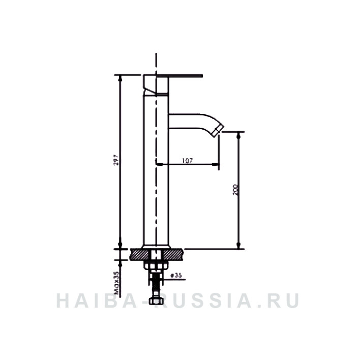 Смеситель для раковины высокий HAIBA HB11811 хром - фото 2 - id-p116141948