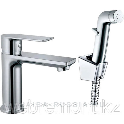 Смеситель для раковины с гигиеническим душем HAIBA HB12505 хром, фото 1