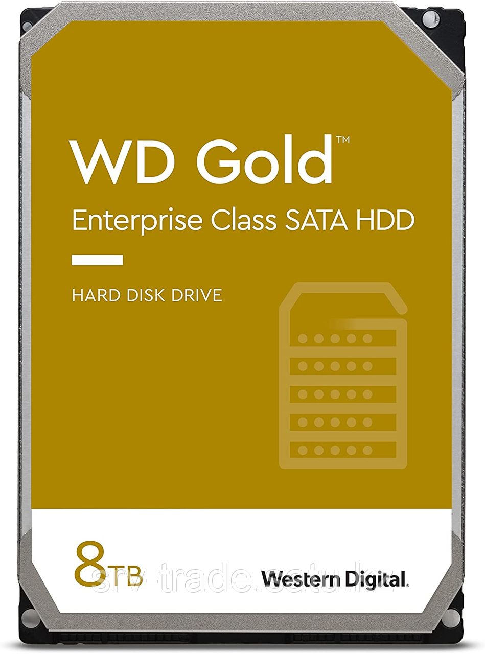 Жесткий диск повышенной надежности HDD 8Tb Western Digital Gold WD8004FRYZ SATA3 3,5" 7200rpm 256Mb - фото 1 - id-p116142882