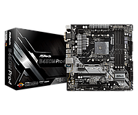 Материнская плата ASRock B450M PRO4 R2.0 AM4 4xDDR4 4xSATA3 1xUM.2 1xM.2 D-Sub+DVI+HDMI mATX